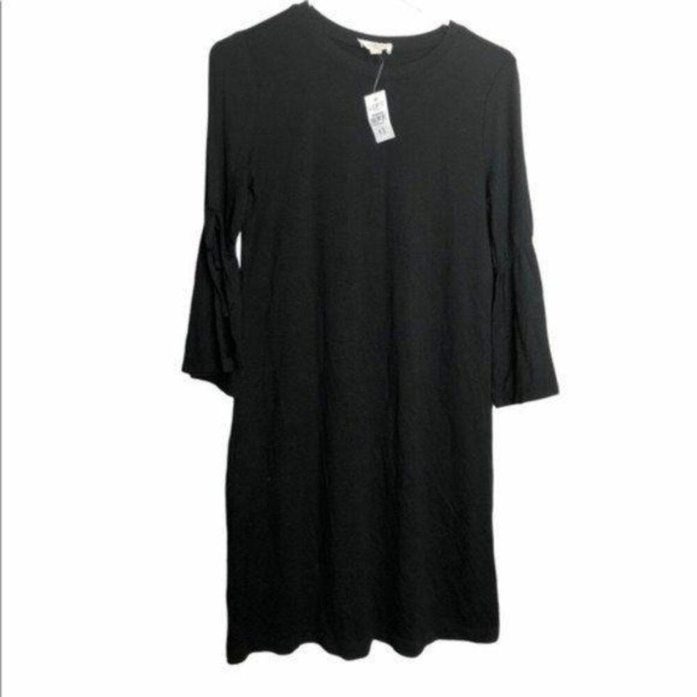 Loft  Lounge Womens Cozy Black Dress XS